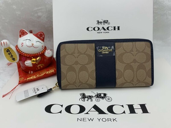 コーチ COACH 長財布 財布 シグネチャー ウォレット ギフト ロング ジップ ファッション レディース メンズ 新品 未使用 C023 F54630