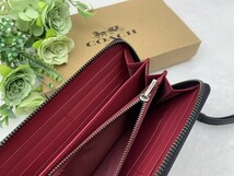 コーチ COACH 長財布 財布 レディース メンズ キャリッジ 馬車 ロゴ ストラップ付 レザー レインボー ファッション C7458 C346_画像9