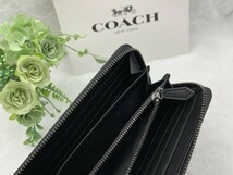 コーチ COACH 長財布 財布 メンズ ブラック 黒 プレゼント 贈り物 ギフトロング ジップ 新品 未使用 ファッション F74977 A191_画像9