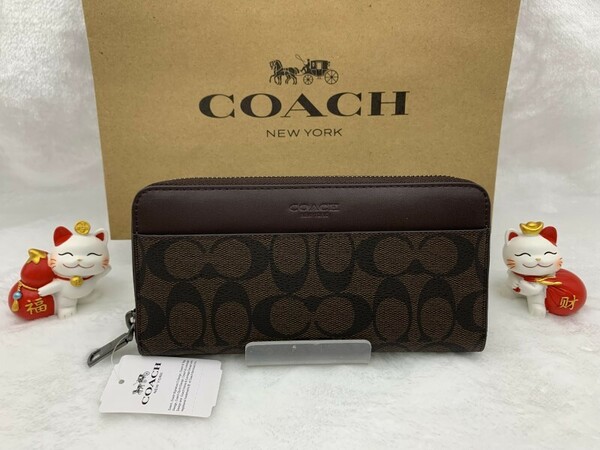 コーチ COACH 長財布 財布 メンズ レディース アウトレット プレゼント 贈り物 シグネチャー ロング ジップ 新品 ファッション F75000 A189