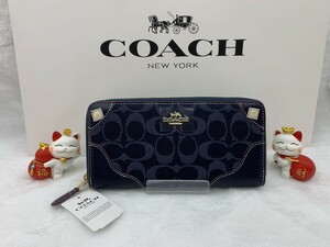 コーチ COACH 長財布 財布 レディース メンズ シグネチャー ロング ジップ 誕生日 記念日 ブランド 大容量 新品 未使用 ファッション C146