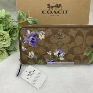 コーチ COACH 長財布 財布 花柄 ブランド 母の日 レディース プレゼント シグネチャー ロング ジップ 新品未使用 ファッション F73345 C182