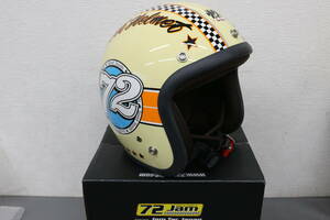72JAM ジェットヘルメット JJシリーズ SPEED SOUND - アイボリー フリーサイズ:57-60cm未満 JJ-04 即決