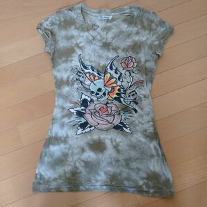 エド・ハーディー Tシャツ XS スパンコール Ed Hardy