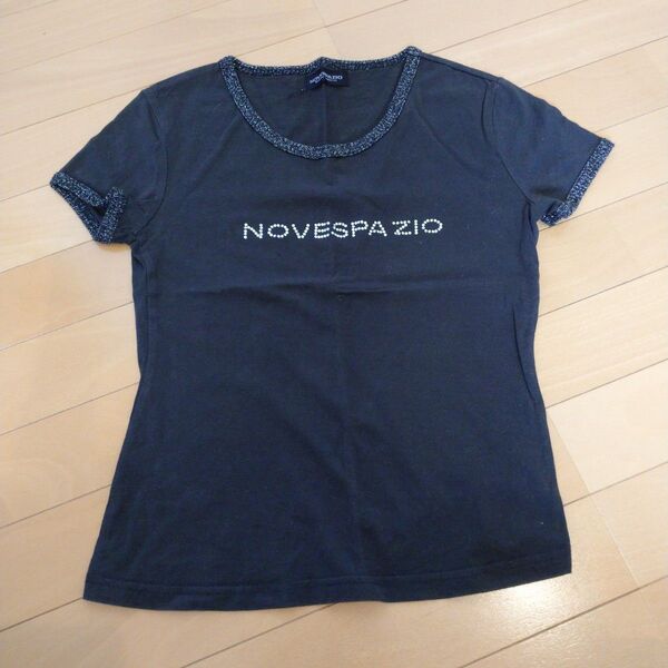 ノーベスパジオ Tシャツ M ラインストーン NOVESPAZIO
