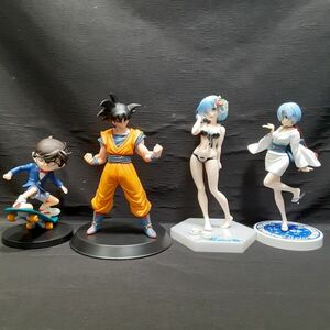 【4体 まとめ】フィギュア ドラゴンボール 名探偵コナン Rem×2　孫悟空 江戸川コナン リゼロ セット 0530-111(10)