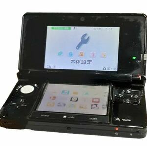 【通電のみジャンク】Nintendo　ニンテンド　任天堂ー3DS　ブラック　ゲーム　エンタメ　娯楽　レクリエーション　携帯ゲーム　0501ー12(6)