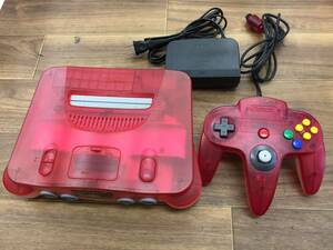 任天堂６４ファミコン本体・コントローラー1個・アダプター中古品2156