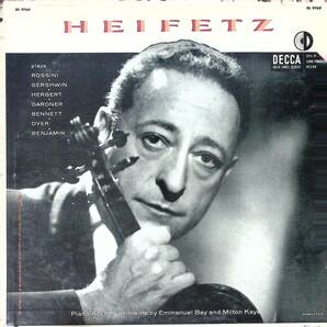 【希少】名手ハイフェッツ プレイズ ガーシュウィン他 ヴァイオリン小品集 米Decca 初期金ラベル盤 DL9760の画像1