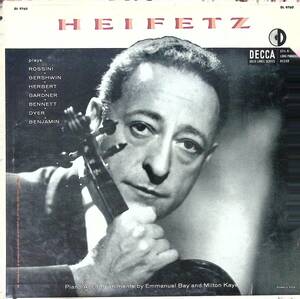 【希少】名手ハイフェッツ プレイズ ガーシュウィン他 ヴァイオリン小品集 米Decca 初期金ラベル盤 DL9760