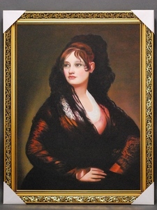 Art hand Auction [복제] 대형 신상품 Francisco de Goya Isabel de Porcel 여성 인물 손으로 그린 유화 복제 베트남 그림 독특한 원본, 그림, 오일 페인팅, 초상화
