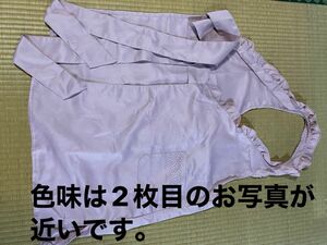 一回のみ着用　洗濯済み セクシーエプロン　首掛けタイプ　ピンク　エステ用　ポケットラメ付き　エステサロン用ユニフォーム　