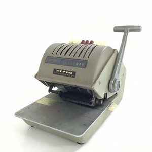 NIPPO　CHECK WRITER　ニッポー　レトロ　手動チェックライター　小切手　手形　印字機【同梱不可/売り切り/05-17】