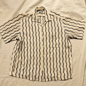COMME des GARONS コットンシャツ コムデギャルソン オープンカラー 総柄 シャツ 半袖シャツ