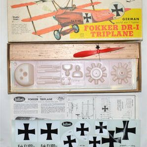 ☆彡 こんな!!!!Guillow's製 Fokker Dr-1 三葉 ゴム動力模型飛行機バルサキット .02 エンジン R/C ☆彡nsの画像2