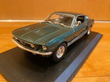 Maisto ミニカー フォード マスタング GTA 1967年式 1/18スケール Ford Mustang グリーン マイスト_画像4