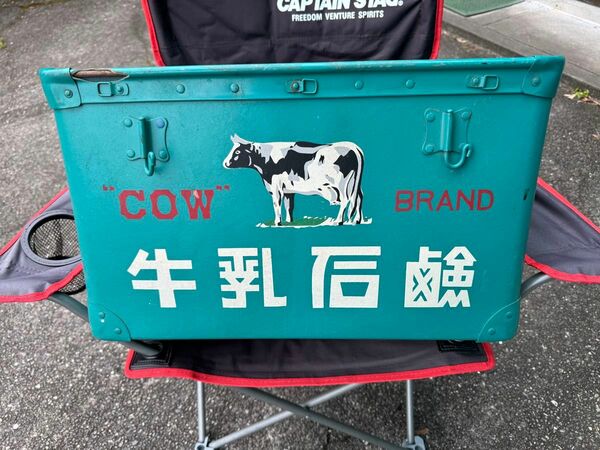 昭和レトロ　牛乳石鹸 ボテ箱 COW BRAND 収納箱　ぼて箱