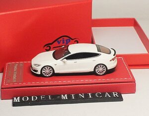 ▲限定品！白！限定品！VIP 1/64 Tesla テスラ Model S モデルS 新品 Resin Model