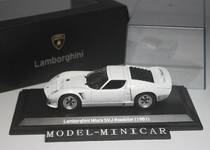 ▲Lamborghini 1/43 ランボルギーニ Miura ミウラ SVJ Roadster 白 1981