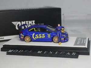 ▲入手困難！フィギュア付き！Mini Station 1/64 スバル Subaru インプレッサ IMPREZA WRX STI #555 11代目 新品