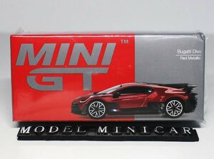 ▲超希少！MINIGT 1/64 Bugatti Divo Alloy Sport Vehicle - Red Metallic #503 LHD 新品 MINI GT