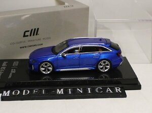 ▲超希少！Blue！限定品！CM 1/64 Audi アウディ RS6 C8 Avant 新品