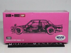 ▲超希少！限定品！MINIGT 1/64 Datsun Street 510 Nismo V1 KHMG091 Kaido House 新品 MINI GT