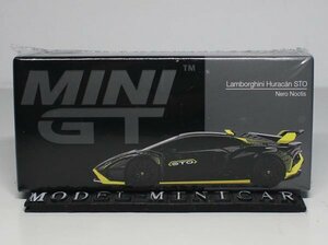 ▲超希少！MINIGT 1/64 Lamborghini Huracn STO Nero Noctis MGT00638 新品 TSM MGT