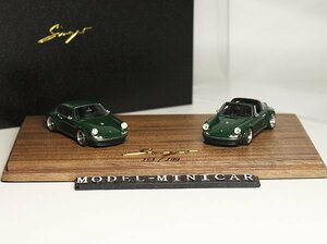 ▲2台！世界限定199台！TP 1/64 ポルシェ Porsche 911 Singer Targa Dark Green 新品 Resin Model