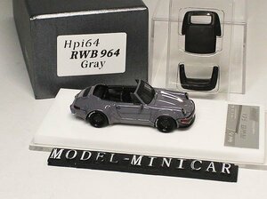 ▲超希少！Grey！世界限定599台！HPI64 1/64 ポルシェ Porsche 911 964 RWB RAUH-Welt