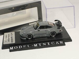 ▲超貴重な！Black Wheels！MC 1/64 ポルシェ Porsche 911 930 RWB RAUH-Welt 新品 Grey