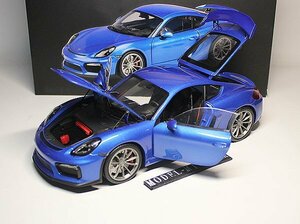 ▲入手困難！Schuco 1/18 ポルシェ Porsche ケイマン Cayman GT4 青 新品