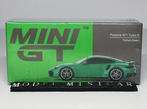 ▲超希少！MINIGT 1/64 Porsche 911 Turbo S Alloy Die-cast Sport -Green #525 LHD 新品 MINI GT