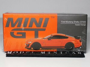 ▲超希少！MINIGT 1/64 Ford Mustang Shelby GT500 Twister Orange MGT00505 新品 TSM