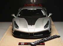 ▲最后1台！世界限定25台！MISHA特注品！1/18 フェラーリ Ferrari 488GTB 488 MISHA Design 新品 Matt Silver no Mansory LB_画像5