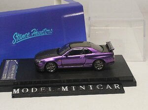 ▲超絶版！Purple！限定品！SH 1/64 日産 NISSAN GTR R34 スカイライン GT-R Skyline V SPEC II 新品