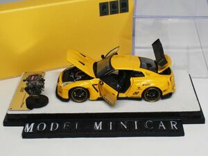 ▲全開閉！Yellow！世界限定！One Model x PGM 1/64 日産 NISSAN GTR R35 GT-R 金属製 新品