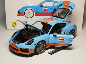▲入手困難！Schuco 1/18 ポルシェ Porsche ケイマン Cayman GT4 BLUE