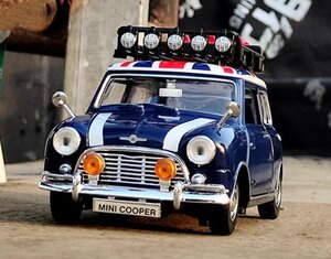 ▲Motormax 1/18 Mini Cooper BLUE 全開閉