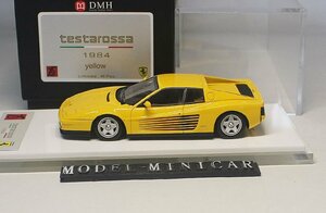 ▲超希少！世界限定60台！DMH 1/43 フェラーリ Ferrari Testarossa テスタロッサ 1984 YELLOW 新品 Resin Model