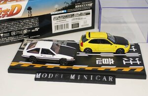 ▲超希少！2点！世界限定！MODELERS 1/64 TOYOTA モデラーズ イニシャルD 頭文字D AE86 ホンダ Honda Civic EK9 スプリンタートレノ