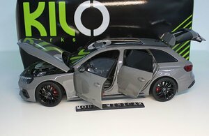 ▲超希少！Grey！世界限定！Kilo Works 1/18 AUDI アウディ RS4-S Avant 2022 新品