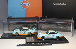 ▲2台！超貴重な！世界限定！Mymodelcollect 1/64 ポルシェ Porsche 911 930 RWB Rotana RAUH-Welt GULF #23 SET 新品