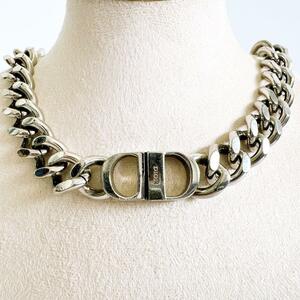 Christian Dior Christian ti-ruCD ICON chain link necklace flat men's 