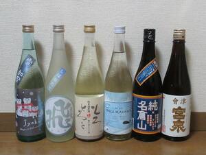  Tohoku. japan sake 720ml 6 pcs set . empty,. good Izumi, preeminence .., name . mountain,. Izumi 