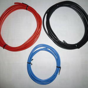 シリコンコード５．５SQ（１０AWG相当品？）赤、黒、青（３色）セットの画像1
