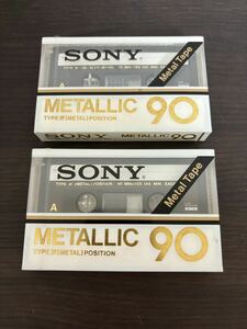  unopened SONY Sony METALLIC 90 METAL POSITION cassette tape 2 pcs set 