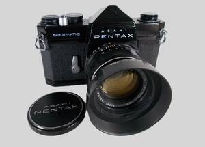 フィルムカメラ 整備済 完動品　Pentax SP + レンズ f/1.4　50mm　R822