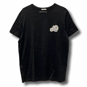 MONCLER モンクレール Tシャツ　ダブルワッペン ブラック　ビックロゴ