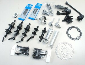 14*[ junk ] together bicycle parts cycling road bike Shimano TEKTRO chain brake etc. *135N4 /1b*